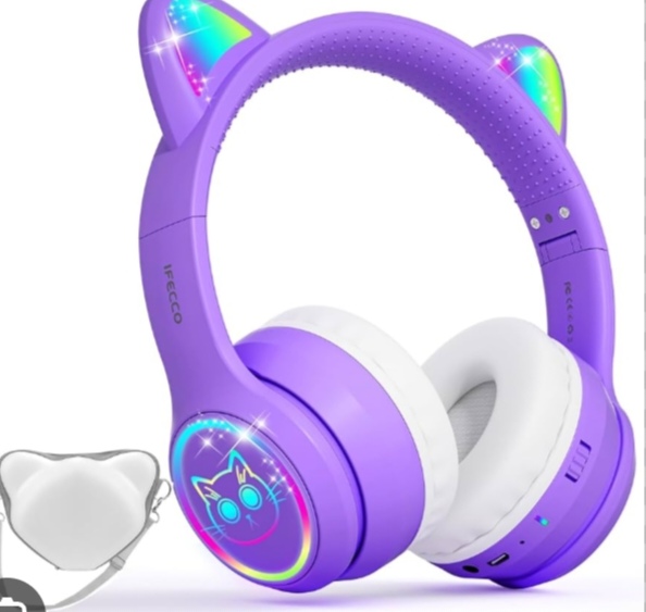 Auricular con oreja de Gato Led