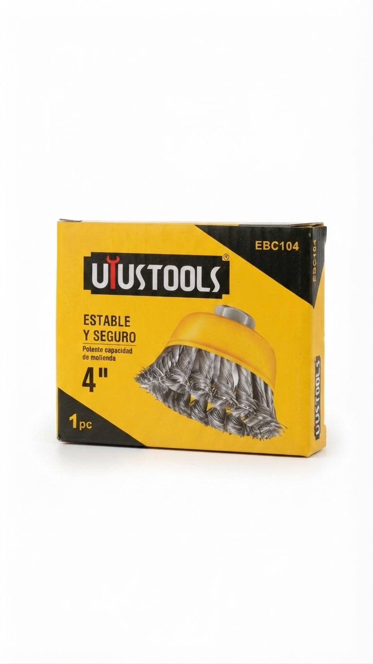 Cepillo de Copa de Alambre Trenzado 4" (100mm) - EBC104 U'USTOOLS