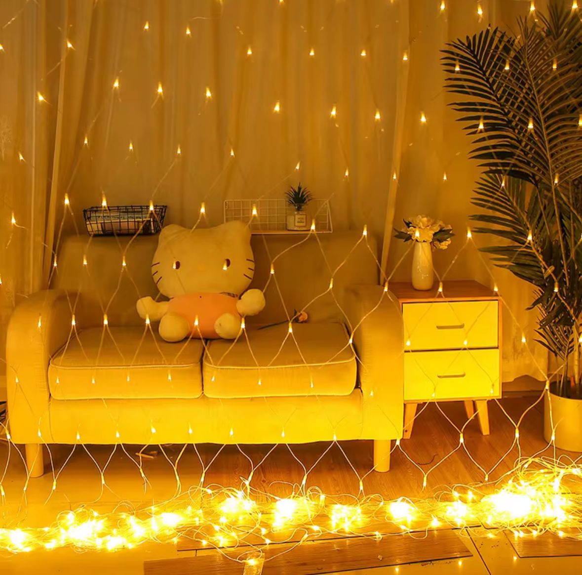 REDE NAVIDEÑA 3X3 CON LUCES LED